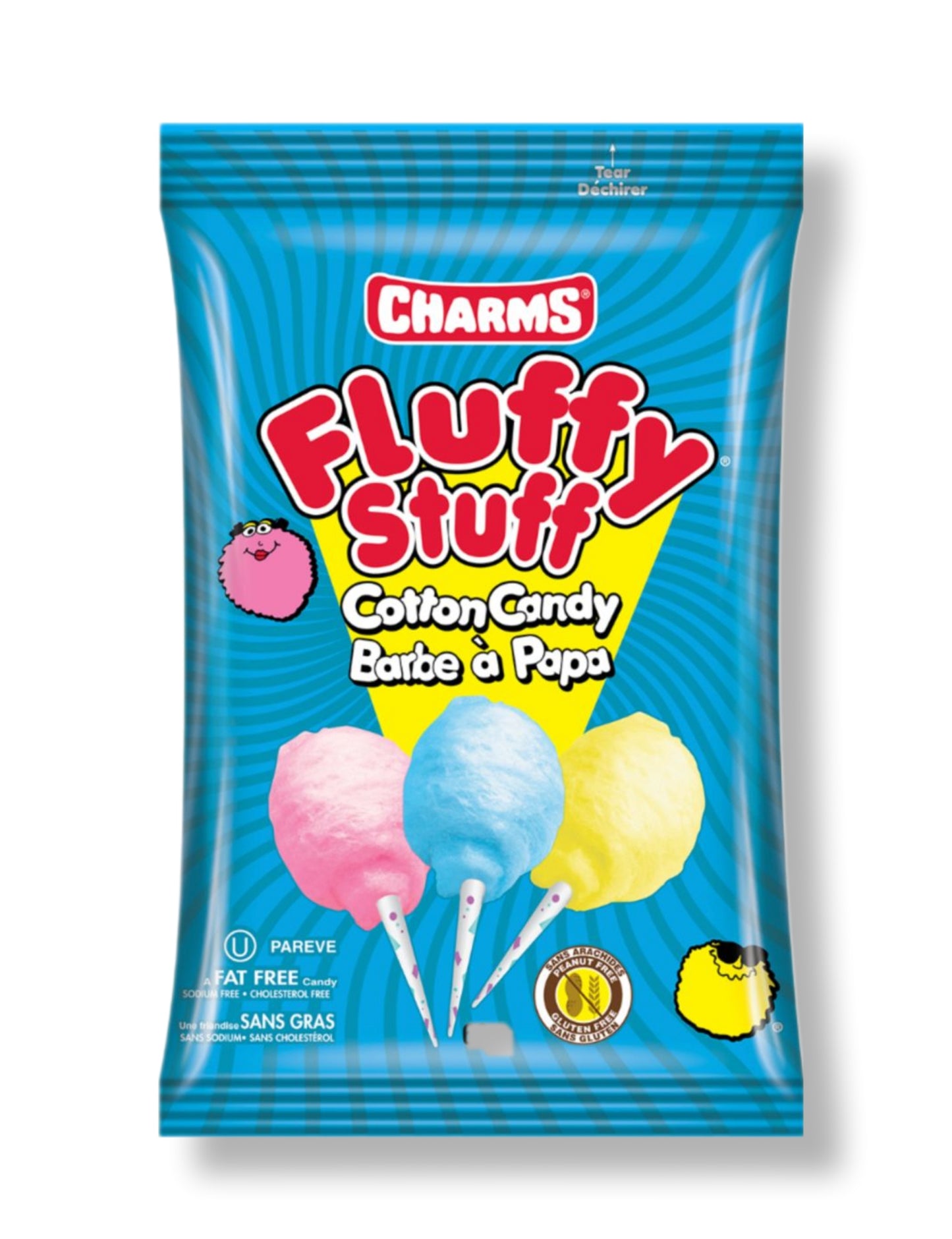Charms Fluffy Stuff Cotton Candy (Farbige Zuckerwatte) 71gramm