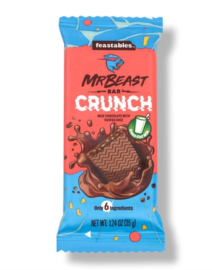 Mr.Beast Crunch Milk Chocolate with Puffed Rice 