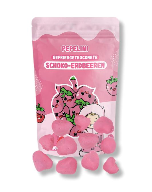 Pepelini`s Gefriergetrocknete Schoko Erdbeeren Weisse Schokolade