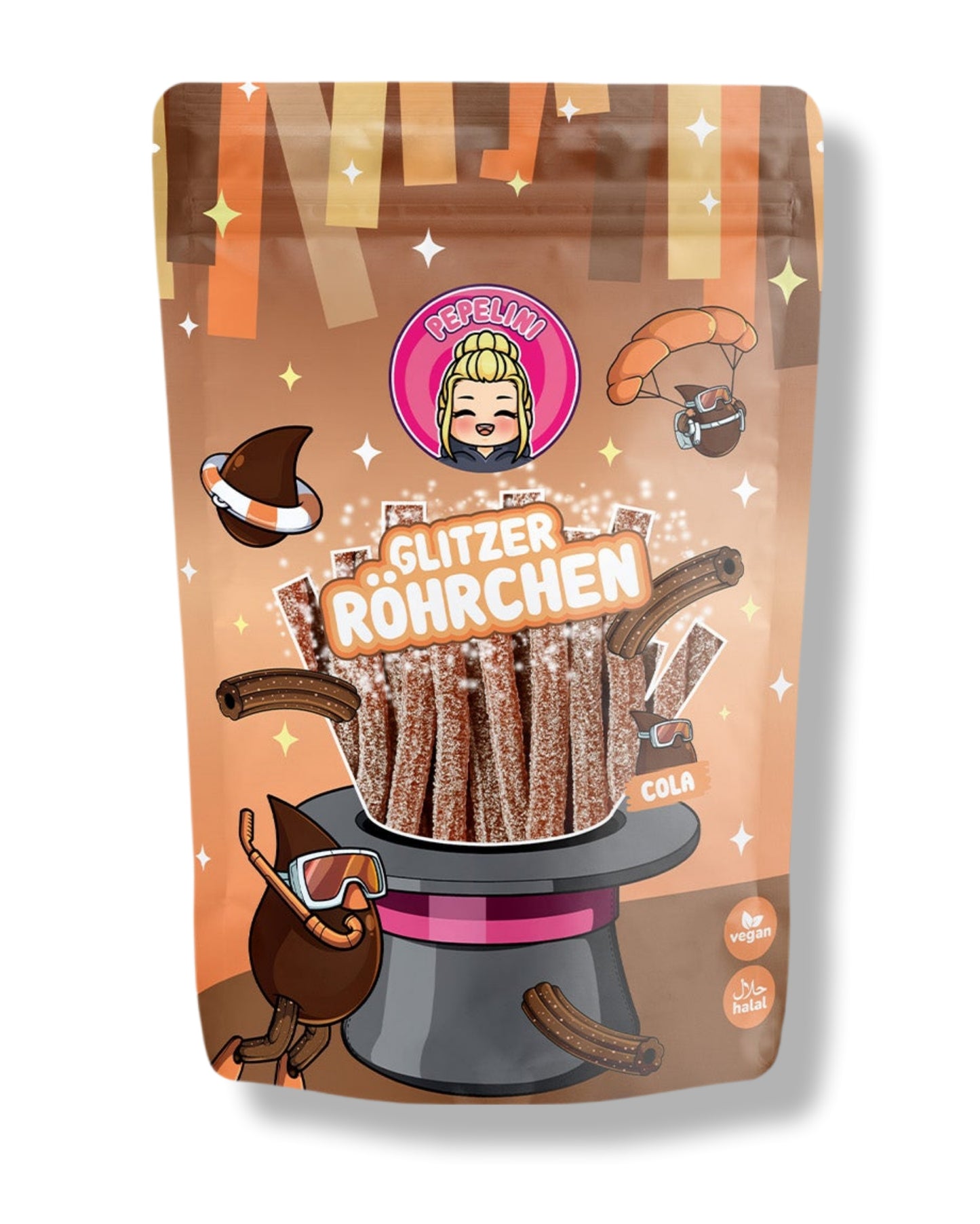 Pepelini`s Glitzer Röhrchen Cola 200g