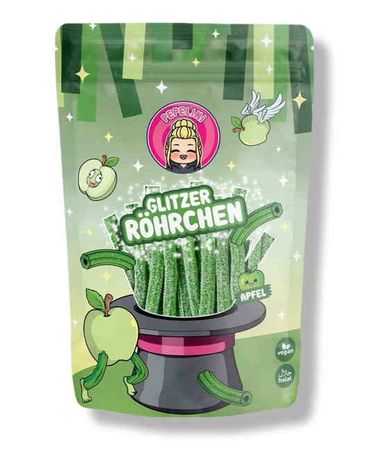 Pepelini`s Glitzer Röhrchen Apfel 200g